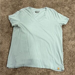 Women’s Carhartt Light Blue Relaxed Fit V-neck T-Shirt